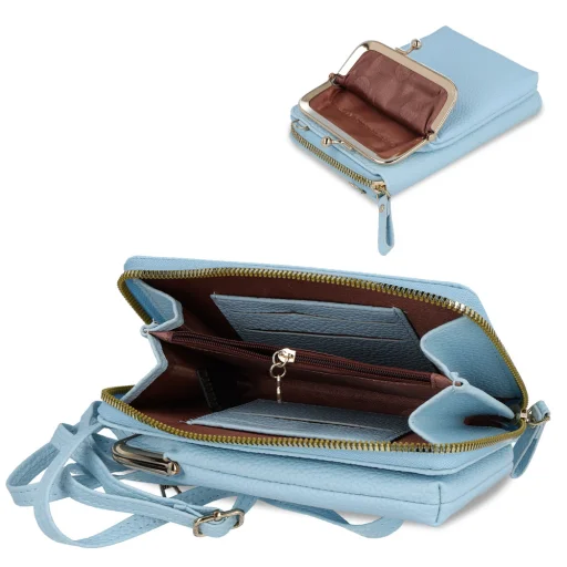 Telefonhoz való kötött táska GCW01 kék - 4