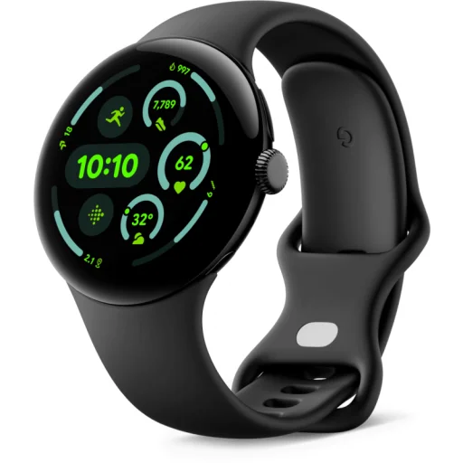 Google Pixel Watch 3, 45mm, Fekete Obszidián GA05785-DE - 1