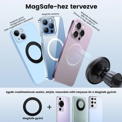 Alphajack MSH V1 mágneses autós telefontartó szellőzőre (Magsafe kompatibilis) - 4
