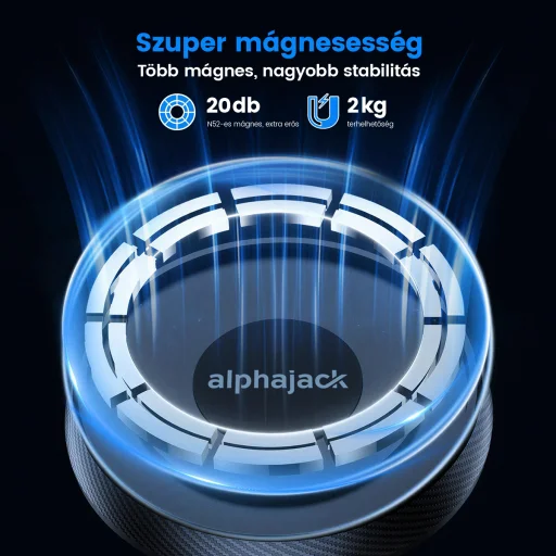 Alphajack MSH V1 mágneses autós telefontartó szellőzőre (Magsafe kompatibilis) - 5