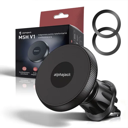 Alphajack MSH V1 mágneses autós telefontartó szellőzőre (Magsafe kompatibilis) - 1
