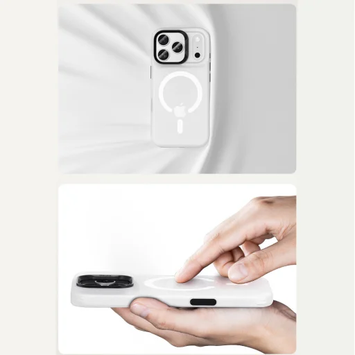 Benks Magnetic Lucid Armor tok (K070) iPhone 17 Pro Max-hoz fehér (Kamera Vezérlőgombos) - 6