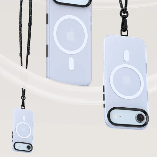 Benks Magnetic Lucid Armor tok (C068) iPhone 17 Air-hez kék (Kameravezérlő gomb) tok - 9