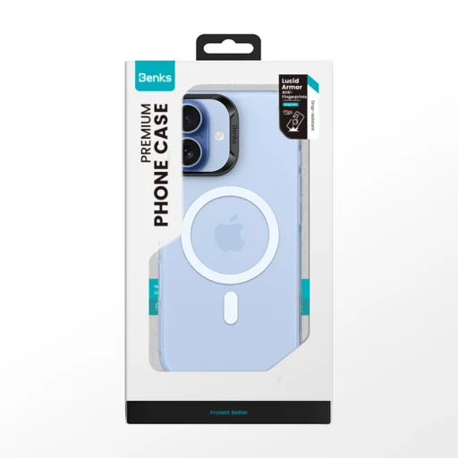 Benks Magnetic Lucid Armor tok (C068) iPhone 17 Air-hez kék (Kameravezérlő gomb) tok - 11