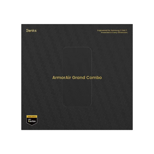  Samsung Galaxy Z Fold 7 Benks Combo Armor Grid Axis Kevlar tok - hátlapi tok + elülső fliptok + Corning üvegfólia szett - 16
