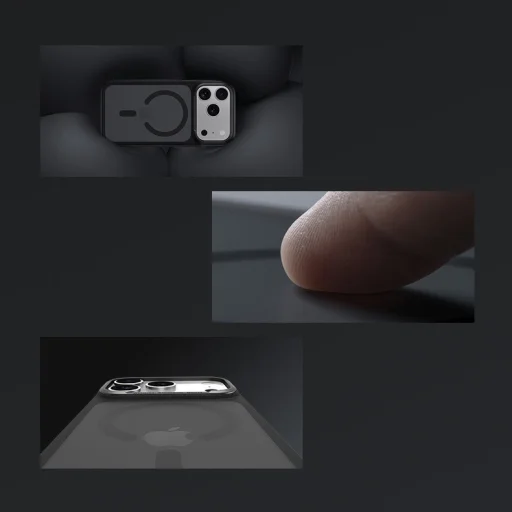 Benks Magnetic Mist Tok Fém Keret (K070) iPhone 17 Pro Max fehér (Kamera Vezérlő Gomb) tok - 13