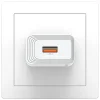 USAMS T69 2.1A USB-A fali töltő fehér thumbnail