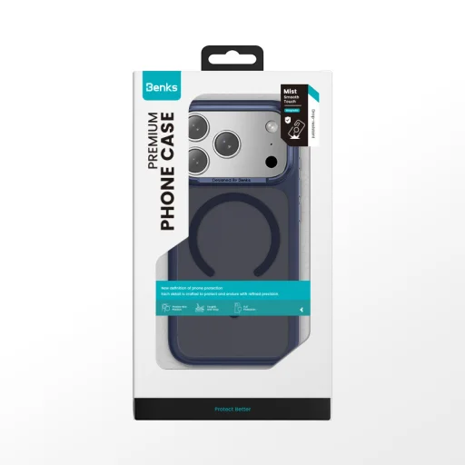 Benks Magnetic Mist tok fémkerettel (A070) iPhone 17 Pro Max-hoz kék (Kamera vezérlő gomb) - 12
