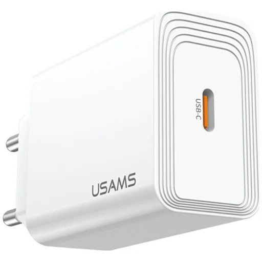 USAMS T69 20W USB-C hálózati töltő adapter fehér - 2