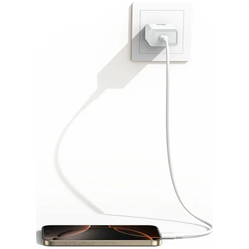 USAMS T69 20W USB-C hálózati töltő adapter fehér - 4