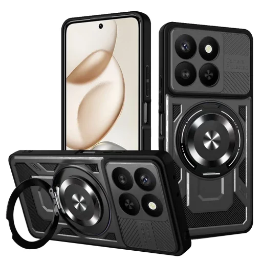 Honor 400 Smart / X7d 4G Techsuit RuggedCam fekete tok - 1