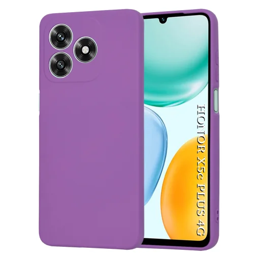 Honor X5c Plus Techsuit SoftFlex Lila tok - 1