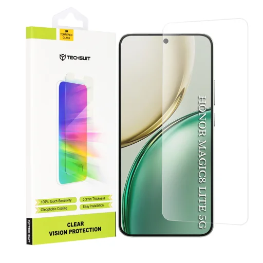 Honor Magic8 Lite Techsuit - Clear Vision Glass - Transparent üvegfólia - 1