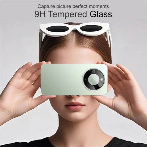 Honor Magic8 Lite Fekete Techsuit - Teljes Kameraüveg üvegfólia - 3