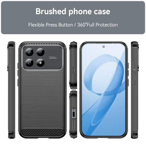 Xiaomi Poco F8 Pro Techsuit - Carbon Silicone - Fekete tok - 2