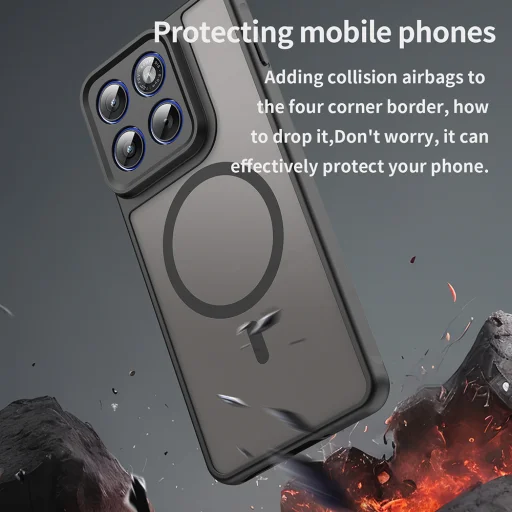 Motorola Edge 70 Black Techsuit - HaloFrost II MagSafe tok - 6