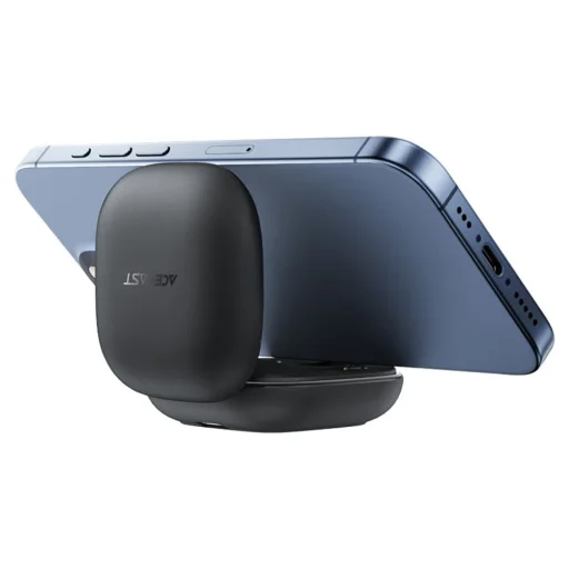 Wireless Earbuds (W4) Acefast - Fülbe helyezhető TWS, BT v5.4, ENC zajcsökkentés, beépített telefonállvánnyal, IPX4, 350mAh - Bézs - 3