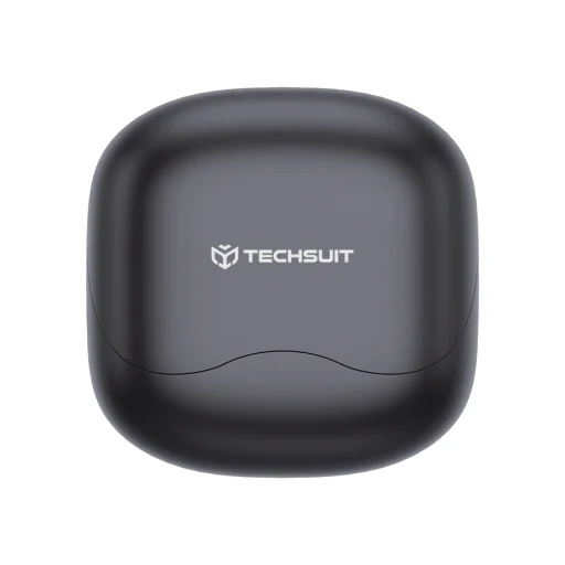 Vezeték nélküli fülhallgató Techsuit Air1 - Bluetooth V5.4, ANC, ENC, 400mAh, Multi-Connect, Gyors töltés, 6 mikrofon - Fekete - 2