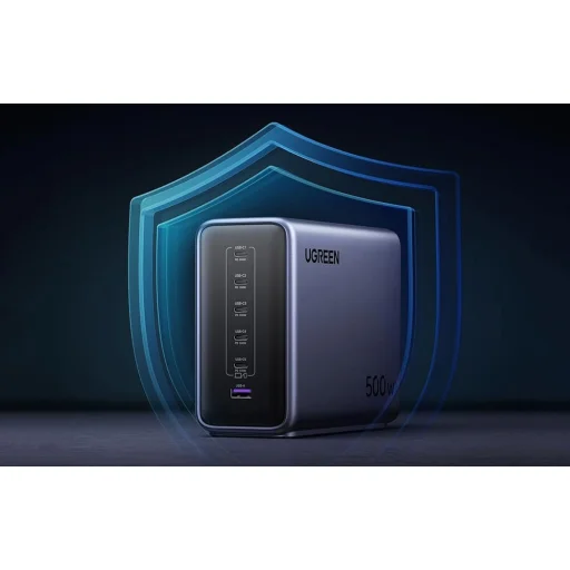 Ugreen Nexode X759 töltő 500W, 6-port GaN (szürke) - 6