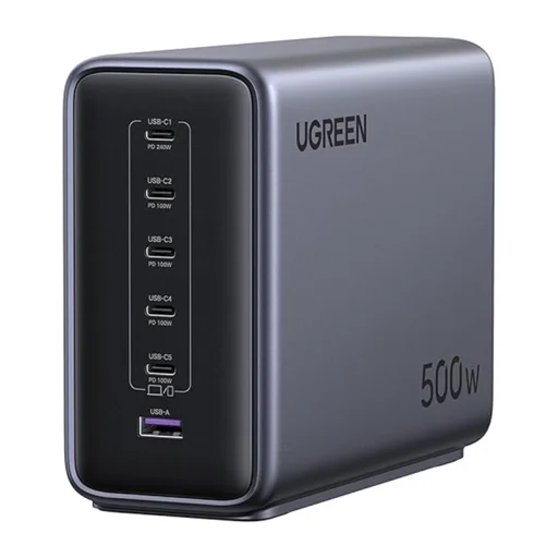 Ugreen Nexode X759 töltő 500W, 6-port GaN (szürke) - 1