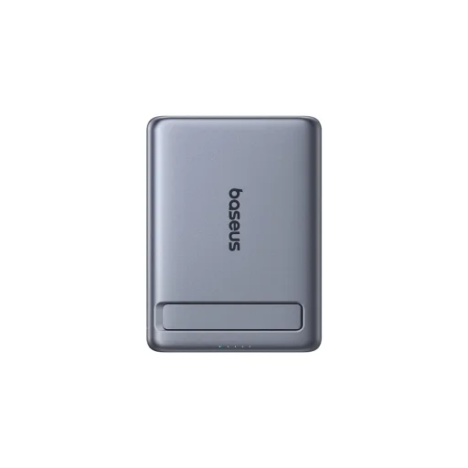 Powerbank Baseus PicoGo AM31 Qi2 5000mAh 20W ultrakeskeny kompatibilis MagSafe állványos fonott Baseus Simple USB-C 20cm kábel - szürke - 8