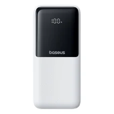 Baseus Lipow 20000mAh 22,5W Powerbank két beépített kábellel és egy Baseus Simple USB-A - USB-C 3A 20cm kábellel - fehér
