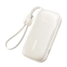 Powerbank Baseus EnerFill FC21 Qpow 3 Ultra 10000mAh 22,5W beépített kábellel - bézs,