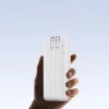 Baseus Lipow 10000mAh 22,5W Powerbank két beépített kábellel (Baseus Simple USB-A - USB-C 3A 20cm kábellel) - fehér thumbnail