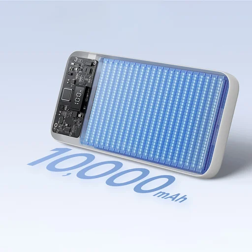 Baseus Lipow 10000mAh 22,5W Powerbank két beépített kábellel (Baseus Simple USB-A - USB-C 3A 20cm kábellel) - fehér - 14