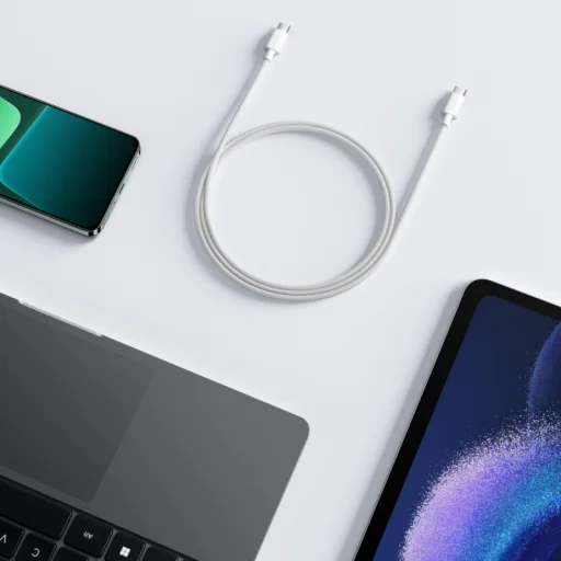 USB-C to USB-C Kábel Xiaomi, 60W, 3A, 1m, Fehér BHR0878GL - 5