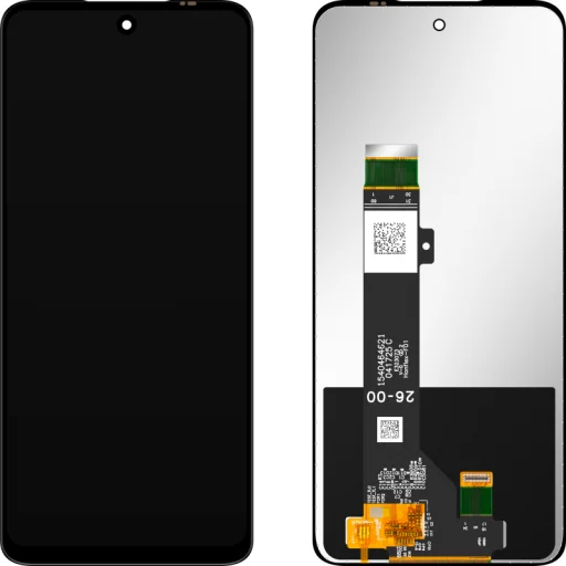 LCD kijelző modul MP Motorola Moto G13 / G23 / G34 / G53, keret nélkül, utángyártott, fekete üvegfólia - 1