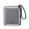 BWOO P74 22.5W 10000 mAh powerbank 2 beépített kábellel 1 x USB-C 1 x Lightning fekete - 3