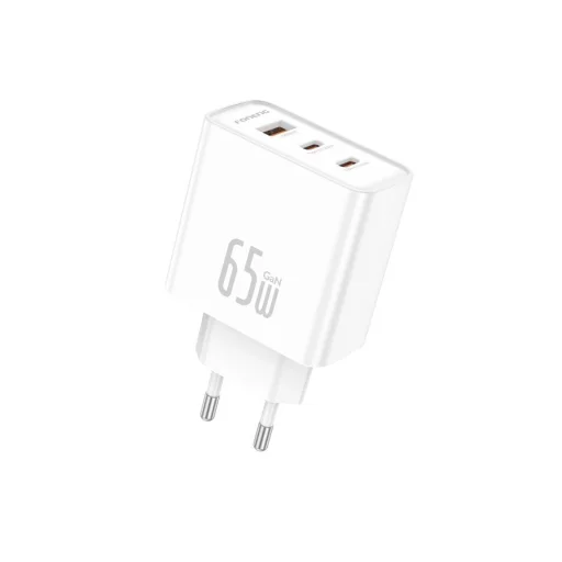 FONENG falitöltő Gan50-EU GaN PD 65W 2xUSB-C + 1xUSB QC3.0 Fehér - 2