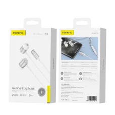Vezetékes fülhallgatók FONENG T65 USB-C mikrofonnal 1.2M Fehér