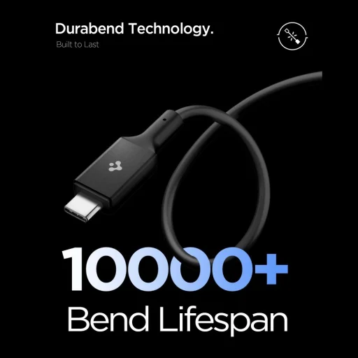 Spigen Essential EB24012CC Type-C kábel 240W 120cm fekete - 5