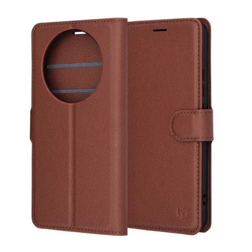 Honor Magic8 Lite Barna Techsuit Leather Folio tok - 6