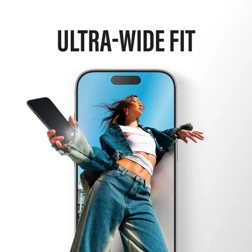 iPhone 17 Pro Fekete PanzerGlass® - Ultra-Wide Fit Képernyővédő FASTFIT IN-A-BOX-szal üvegfólia - 4