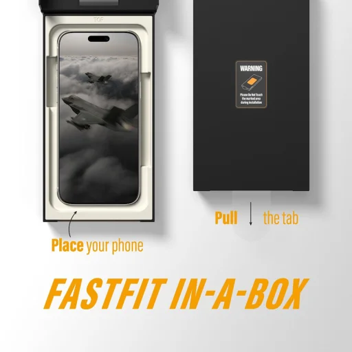 iPhone 17 Pro Fekete PanzerGlass® - Ultra-Wide Fit Képernyővédő FASTFIT IN-A-BOX-szal üvegfólia - 5