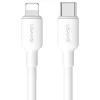 USAMS US-CC183 1xUSB-C PD20W PD3.0 Gyors töltésű fehér töltő + USB-C/Lightning kábel thumbnail