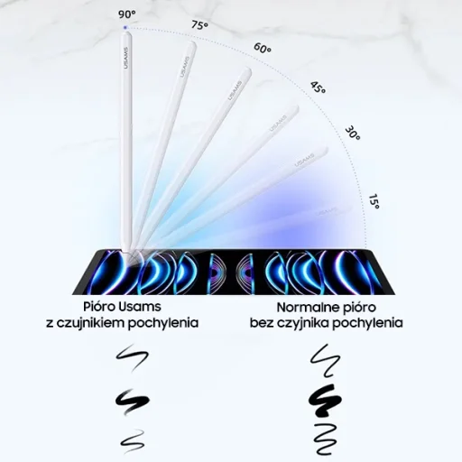 USAMS mágneses stylus Aktív Érintés Érzékeny Toll fehér ZB254DRB01 (US-ZB254) - 6