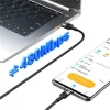USB-C - USB 3A 1.2m Gyors Töltőkábel acél/koszos 30 db SJ718ZJ01 (US-SJ718) thumbnail