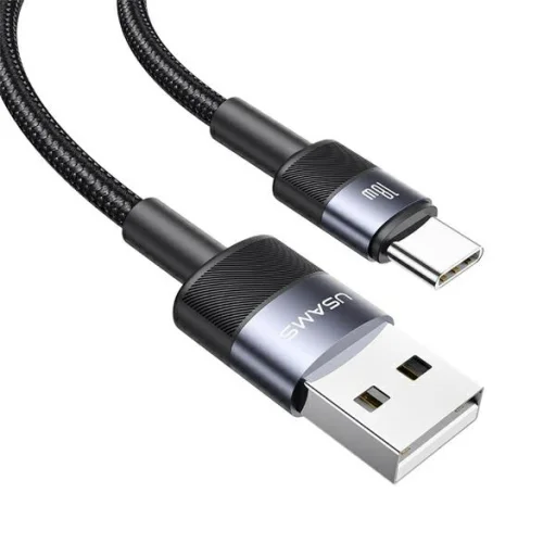 USB-C - USB 3A 1.2m Gyors Töltőkábel acél/koszos 30 db SJ718ZJ01 (US-SJ718) - 1