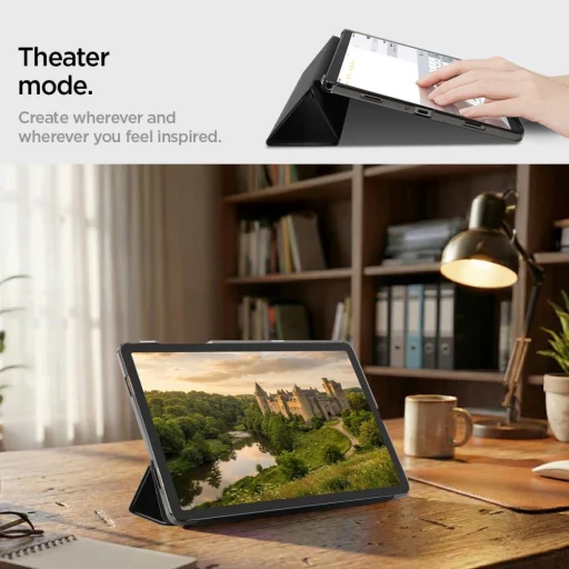 Samsung Galaxy Tab A9+ / A11+ Plus 11.0 Spigen Smart Fold tok Fekete - 13