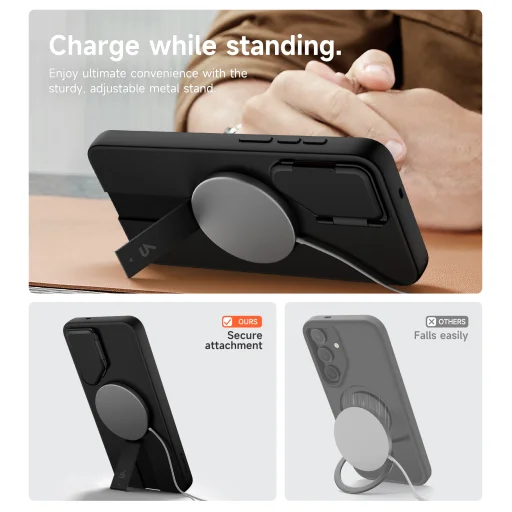 Samsung Galaxy S25 FE Suritch ütésálló tok állvánnyal, MagSafe kompatibilis - 4