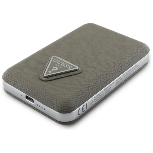 Guess Grained Triangle Powerbank 5000mAh 15W USB-C MagSafe barna - 4