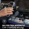 Ringke Autós tartó vezeték nélküli töltéssel Peltier - Mágneses, Qi2, légbefúvóra, 25W - Fekete thumbnail