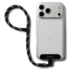 Universal Holder Hand Strap Link Flow P-Type - Crossbody Lanyard for Phone Cases, Adjustable - Ringke Shade Black