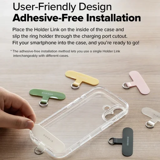 Phone Cases Mocha Mousse Ringke Universal Holder Hand Strap Link Flow P-Type - Állítható Keresztpántos Nyakpánt - 4