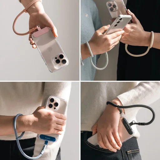 Phone Cases Mocha Mousse Ringke Universal Holder Hand Strap Link Flow P-Type - Állítható Keresztpántos Nyakpánt - 5