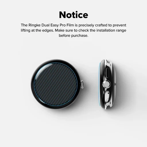 Google Pixel Watch 4 45mm Átlátszó Ringke - Dual Easy Pro Film (2 csomag) üvegfólia - 5